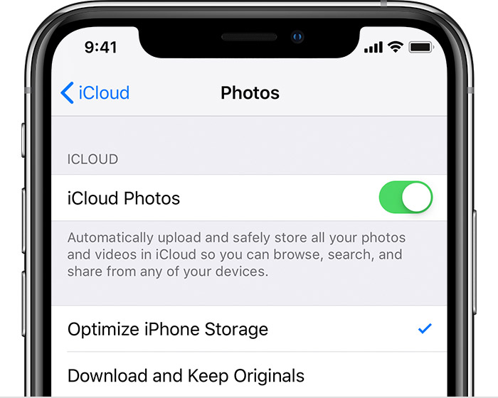 ios12 iphone xs settings apple id icloud manage storage photos - 4 Simple Ways to Organize Your Photos