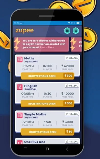 image winudf com screen 1 2 - Zupee Gold Mod Apk V1.3 (Unlimited Money)
