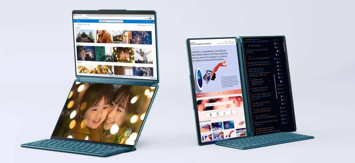 01 Yoga Book 9i 06 Landscape And Portrait Mode e1672847876251 1160x534 - Lenovo launches Yoga Book 9i Dual Display Laptop at CES 2023