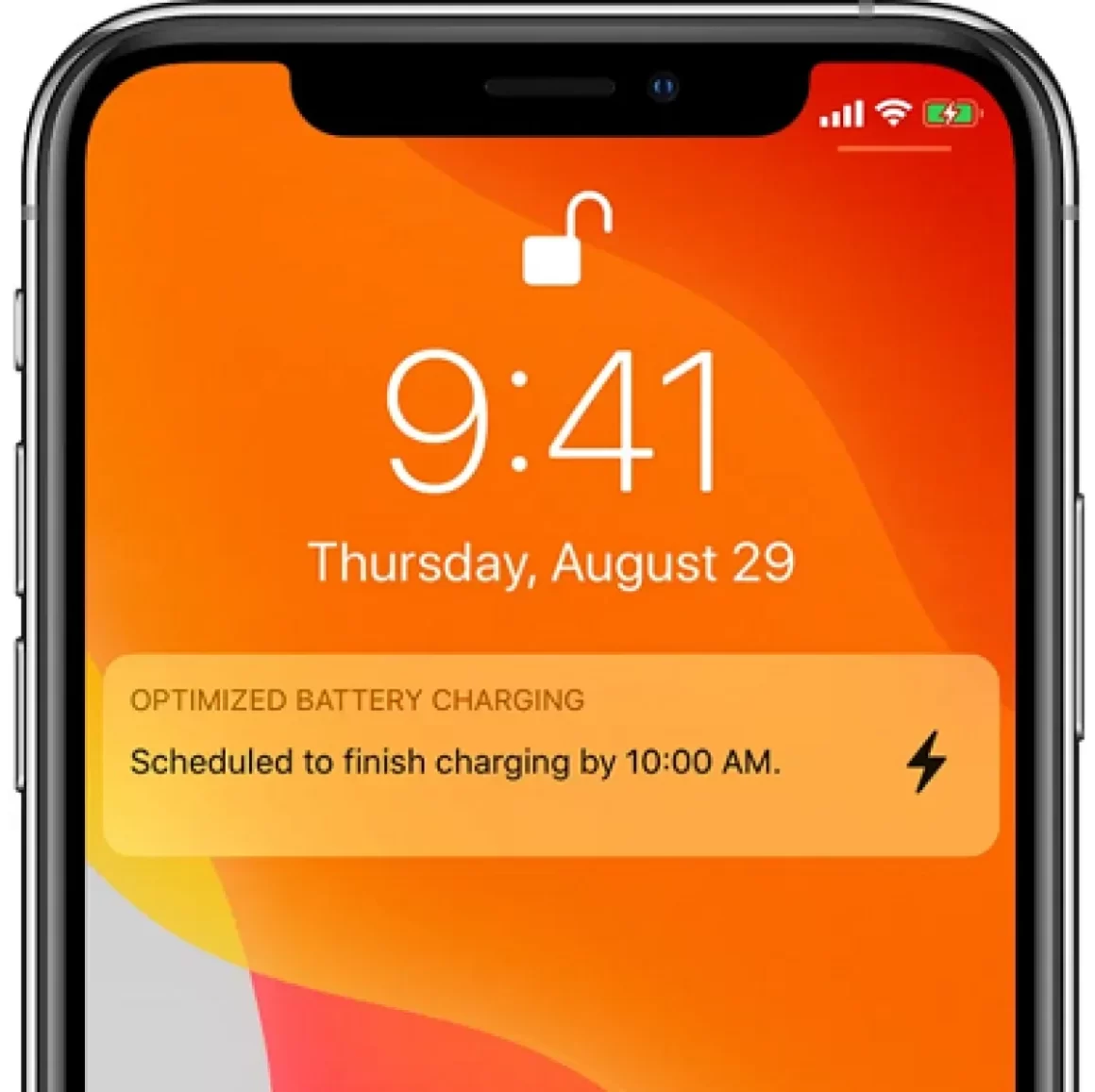 optimized battery charging lock screen notification 1200x1197 1 1160x1157 - The Apple iPhone 15 will allow you to limit the Maximum battery charge.