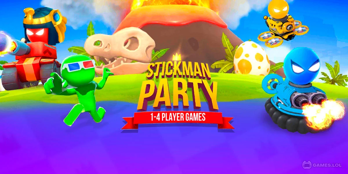 1 2 3 4 Stickman Party Mod APK Gameplay MINI GAMES Championship NEW LEVELS  Updated 2023 